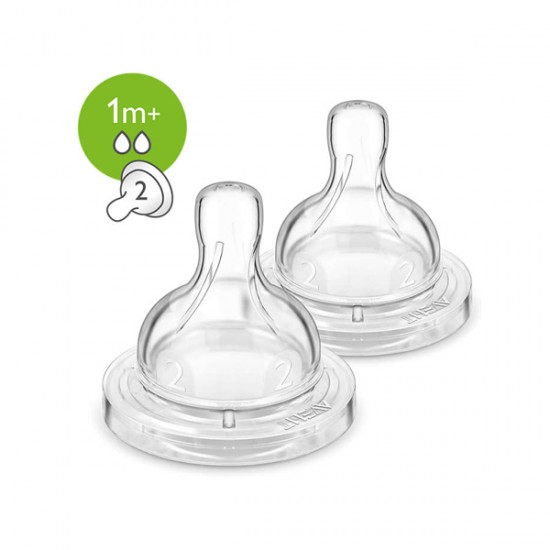 Philips Avent Classic Anti-Colic 1m+ Θηλές Σιλικόνης 2 Οπών, 2 Τεμάχια SCF632/27 Philips Avent Classic Anti-Colic 1m+ Θηλές Σιλικόνης 2 Οπών, 2 Τεμάχια SCF632/27