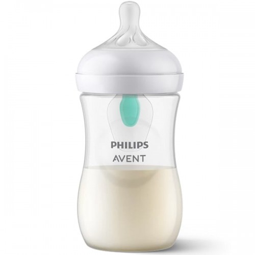 Philips Avent Natural Response Air-Free Vent 3-6m Πλαστικό Μπιμπερό Με Airfree Αεραγωγό Σιλικονούχα Θηλή 260ml