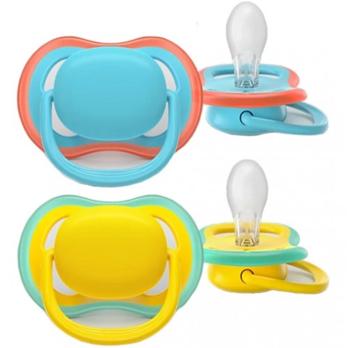 Avent Ultra Night Πιπίλες Σιλικόνης 18m+ Μπλε & Κίτρινη 2τμχ Avent Ultra Night Πιπίλες Σιλικόνης 18m+ Μπλε & Κίτρινη 2τμχ