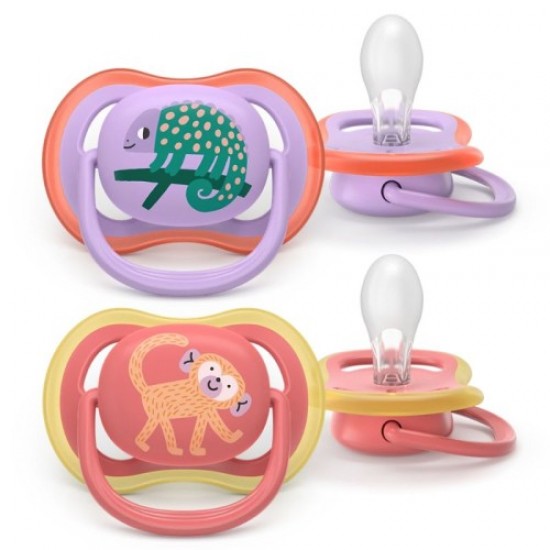 Avent Ultra Air Πιπίλες Σιλικόνης 18m+ Κόκκινο & Μωβ 2τμχ Avent Ultra Air Πιπίλες Σιλικόνης 18m+ Κόκκινο & Μωβ 2τμχ