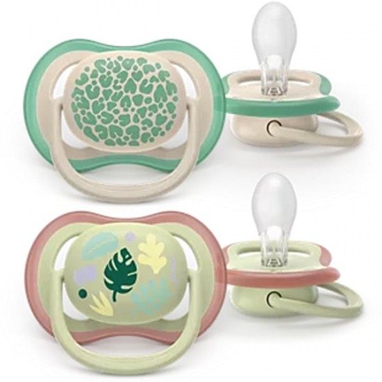 Avent Ultra Air Colors Of Nature Πιπίλες Σιλικόνης 6-18m Χρώματα Της Φύσης 2τμχ