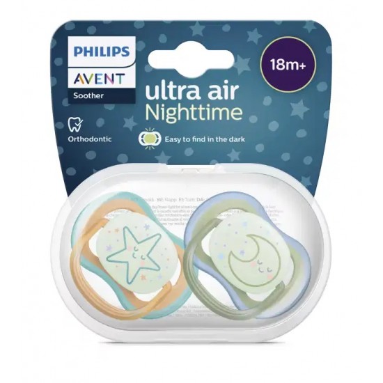 Philips Avent Ultra Air Night Πιπίλες Σιλικόνης 18m+ 2τμχ