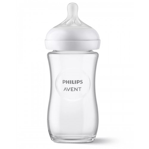 Philips Avent Natural Response Θηλή Σιλικόνης 1m+ Γυάλινο Mπιμπερό 240ml Philips Avent Natural Response Θηλή Σιλικόνης 1m+ Γυάλινο Mπιμπερό 240ml
