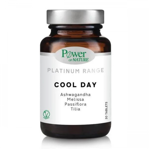 Power of Nature Platinum Range Cool Day Συμπλήρωμα Διατροφής για τον Έλεγχο της Διάθεσης & τη Διαχείριση του Άγχους 30tabs Power of Nature Platinum Range Cool Day Συμπλήρωμα Διατροφής για τον Έλεγχο της Διάθεσης & τη Διαχείριση του Άγχους 30tabs