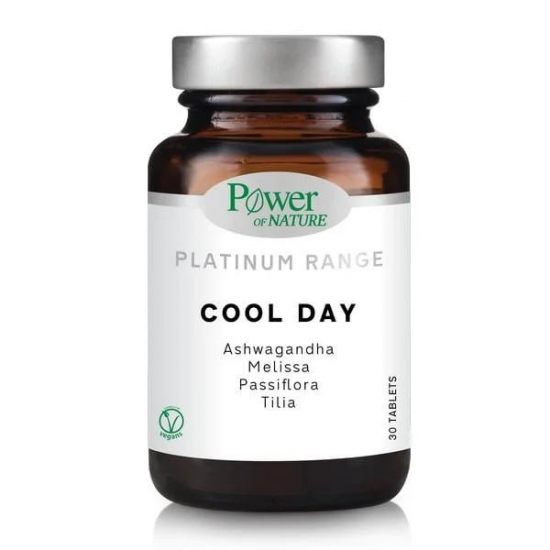 Power of Nature Platinum Range Cool Day Συμπλήρωμα Διατροφής για τον Έλεγχο της Διάθεσης & τη Διαχείριση του Άγχους 30tabs Power of Nature Platinum Range Cool Day Συμπλήρωμα Διατροφής για τον Έλεγχο της Διάθεσης & τη Διαχείριση του Άγχους 30tabs