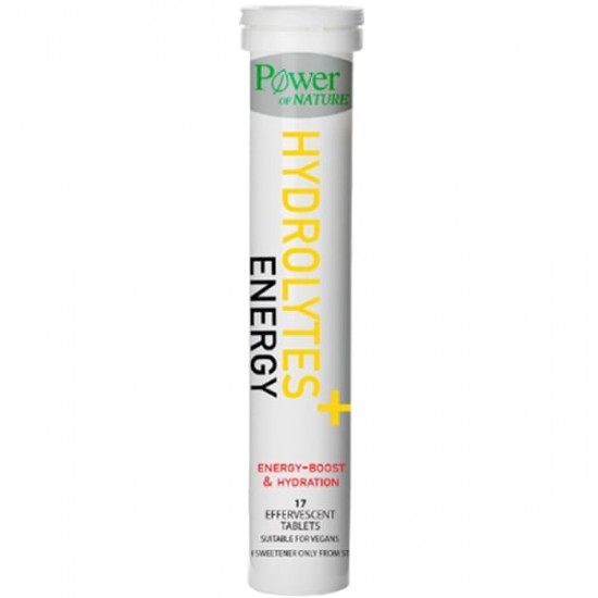 Power Health Hydrolytes + Energy 17eff.  Συμπλήρωμα Διατροφής με Ηλεκτρολύτες για Ενέργεια & Ενυδάτωση 17 αναβράζοντα δισκία