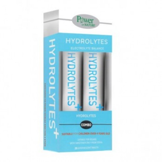 Power of Nature Hydrolytes Ηλεκτρολύτες Για Την Ουσιαστική Ενυδάτωση Του Οργανισμού  20αναβράζοντα δισκία 1+1 Δώρο