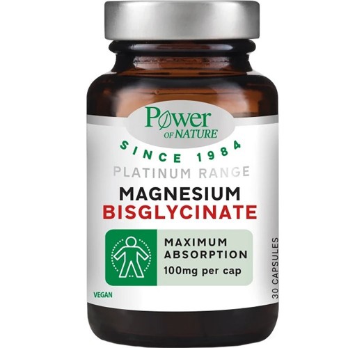 Power of Nature Platinum Magnesium Chelated Bisglycinate 100mg 30 Κάψουλες Power of Nature Platinum Magnesium Chelated Bisglycinate 100mg 30 Κάψουλες