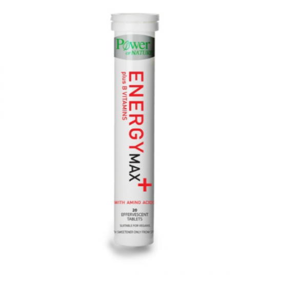 Power Of Nature Energy Max+ Plus B Vitamins  20 Αναβράζοντα Δισκία