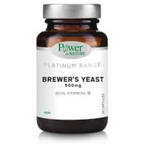 Power Health Platinum Brewer's Yeast 500mg για Ενέργεια & Τόνωση 30 Φυτικές Κάψουλες
