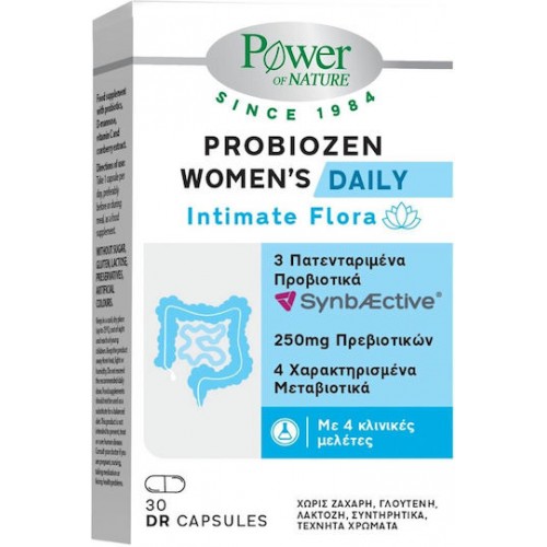 Power of Nature Platinum Range Probiozen Women's Daily Intimate Flora 250mg Συμπλήρωμα Διατροφής με Προβιοτικά 30κάψουλες Power of Nature Platinum Range Probiozen Women's Daily Intimate Flora 250mg Συμπλήρωμα Διατροφής με Προβιοτικά 30κάψουλες