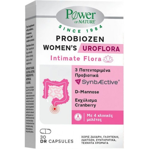 Power οf Nature Platinum Range Probiozen Women's Uroflora Intimate Flora Συμπλήρωμα Διατροφής με Προβιοτικά 30κάψουλες Power οf Nature Platinum Range Probiozen Women's Uroflora Intimate Flora Συμπλήρωμα Διατροφής με Προβιοτικά 30κάψουλες