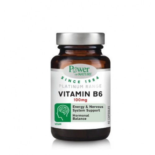 Power Health Platinum Range Vitamin B6  100mg Συμπλήρωμα Διατροφής για την Ενίσχυση του Ανοσοποιητικού & Νευρικού Συστήματος 60 φυτικές κάψουλες