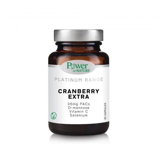 Power Of Nature Platinum Cranberry Extra, Πρόληψη & Αντιμετώπιση Λοιμώξεων Ουροποιητικού 30 Κάψουλες