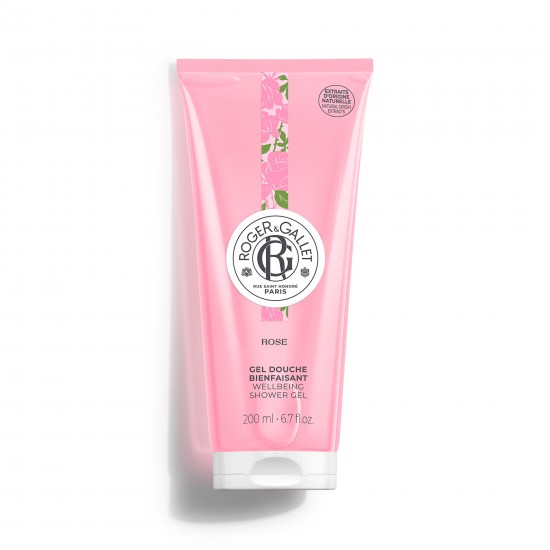 Roger & Gallet Rose Wellbeing Shower Gel, Αναζωογονητικό Αρωματικό Αφρόλουτρο 200ml
