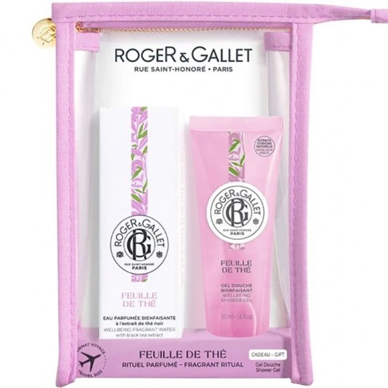 Roger Gallet Promo Feuille de The Water Perfume 30ml & Δώρο Wellbeing Shower Gel 50ml & Τσαντάκι
