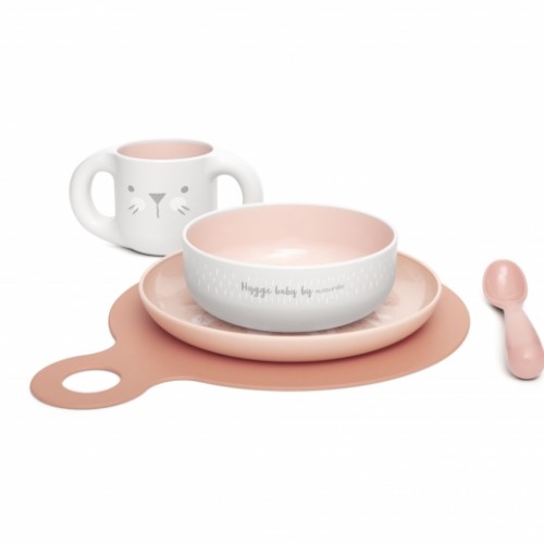 Suavinex Hyggle Baby Feeding Set, Σκεύη Εκμάθησης Φαγητού +6m, Χρώμα Ροζ