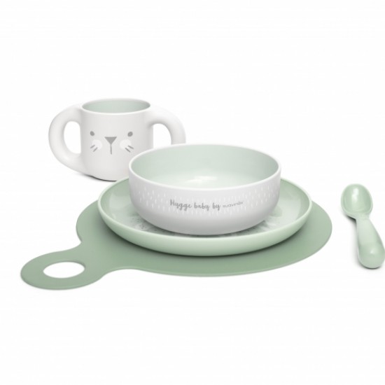 Suavinex Hyggle Baby Feeiding Set, Σκεύη Εκμάθησης Φαγητού +6m, Χρώμα Πράσινο