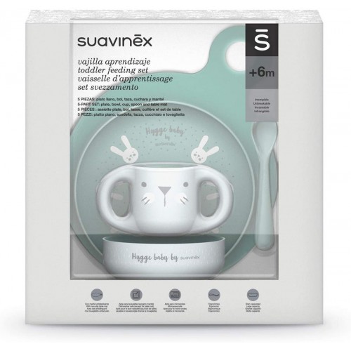Suavinex Hyggle Baby Feeiding Set, Σκεύη Εκμάθησης Φαγητού +6m, Χρώμα Πράσινο Suavinex Hyggle Baby Feeiding Set, Σκεύη Εκμάθησης Φαγητού +6m, Χρώμα Πράσινο