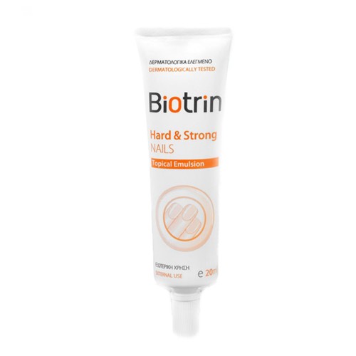 Biotrin Hard & Strong Nails Topical Emulsion Προστατευτικό Γαλάκτωμα για τα Εύθραυστα Νύχια 20ml
