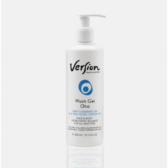 Version Wash Gel Aha Gel Βαθύ Καθαρισμού Προσώπου & Σώματος 300ml