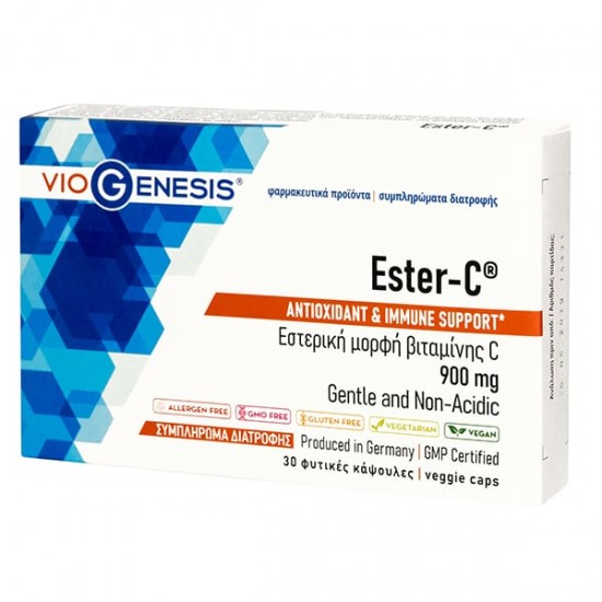 VioGenesis Ester-C 900mg, Για Ενίσχυση του Ανοσοποιητικού 30caps