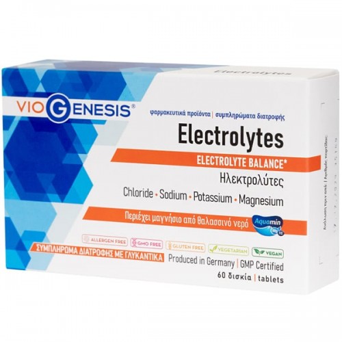 Viogenesis Electrolytes Συμπλήρωμα Διατροφής με Ηλεκτρολύτες 60δισκία