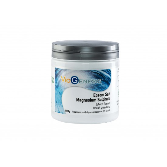 Viogenesis Epsom Salt Magnesium Sulphate Άλατα Θειικού Μαγνησίου 500gr