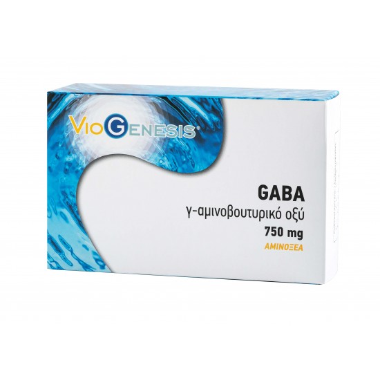 Viogenesis GABA Αμινοξύ Γ-αμινοβουτυρικό Οξύ 750mg 60 Κάψουλες 