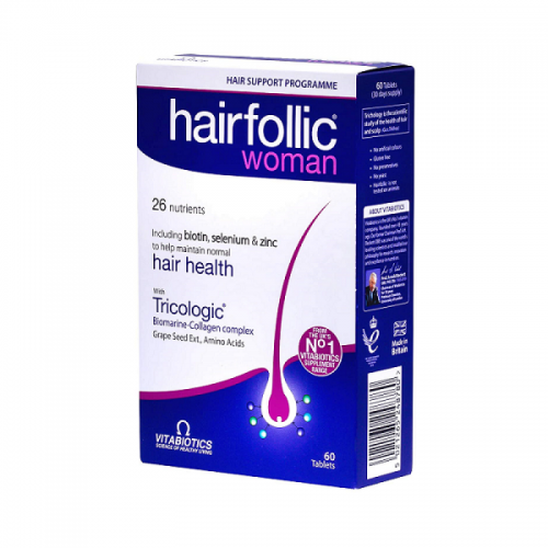 Vitabiotics HairFollic Woman Tricologic Συμπλήρωμα Διατροφής Για την Γυναικεία Τριχόπτωση 60 Tablets