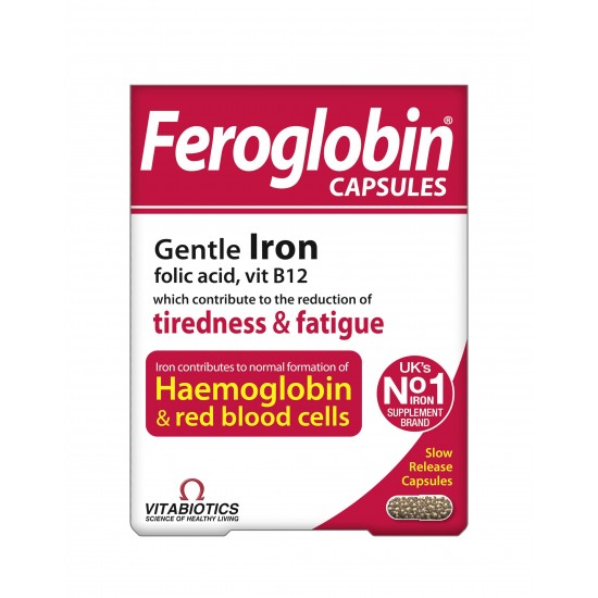  Feroglobin Slow Release Συμπλήρωμα Σιδήρου Βραδείας Αποδέσμευσης, 30caps