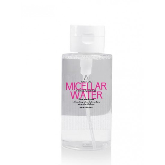 Youth Lab Micellar Water for Face, Eye & Lips, Μη Λιπαρό Διάλυμα Καθαρισμού, Πρόσωπο, Μάτια & Χείλη 400ml