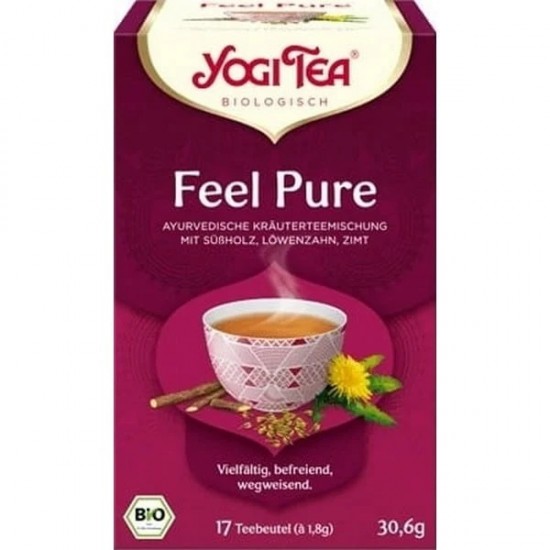 Yogi Tea Organic Feel Pure Βιολογικό Τσάι 30,6gr (17 Φακελάκια)
