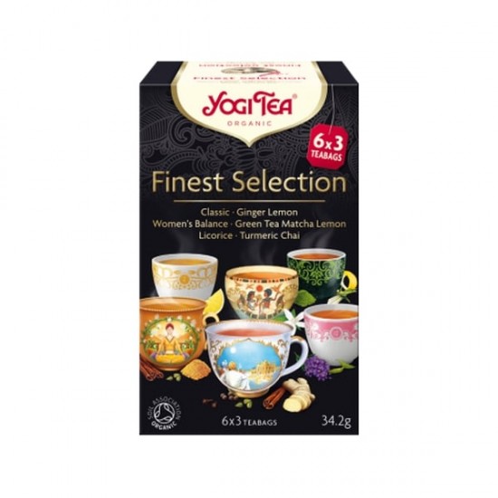 Yogi Tea Organic Finest Selection Variety Pack Βιολογικό Τσάι 34,2gr (17 Φακελάκια)