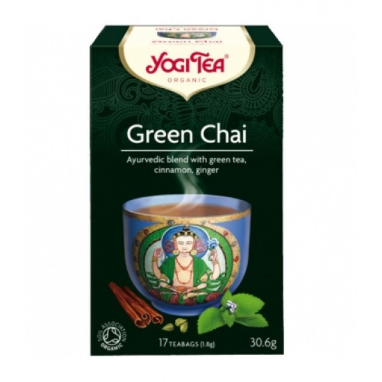 Yogi Tea Organic Green Chai Βιολογικό Τσάι 30,6gr (17 Φακελάκια)