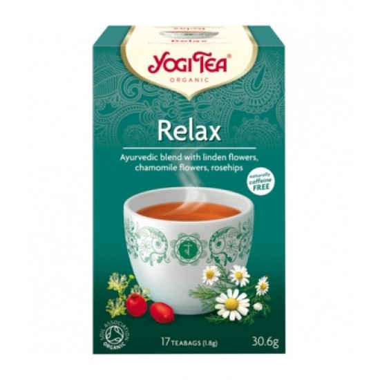 Yogi Tea Organic Relax Βιολογικό Τσάι 30,6gr (17 Φακελάκια)