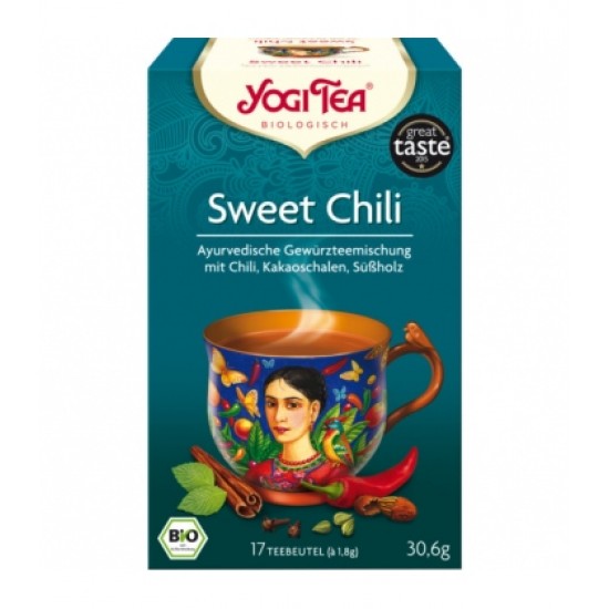 Yogi Tea Organic Sweet Chili Βιολογικό Τσάι 30,6gr (17 Φακελάκια)