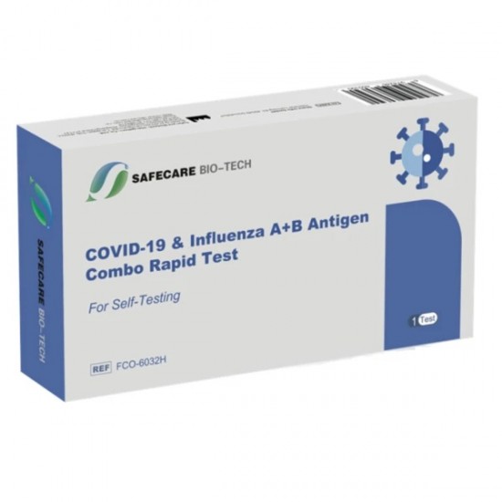 Safecare Influenza A+B & Antigen Covid-19 Combo Rapid Test! Safecare Influenza A+B & Antigen Covid-19 Combo Rapid Test!
