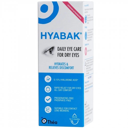 Hyabak 0.15% Υαλουρονικό Νάτριο, Σταγόνες Ενυδάτωσης για τα Μάτια 10ml