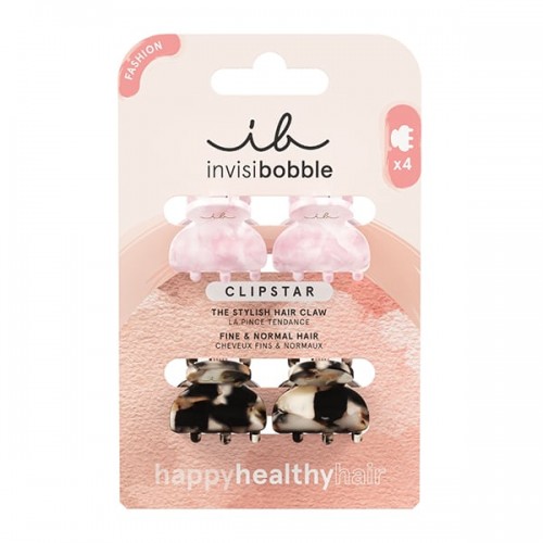 Invisibobble Fashion Clipstar The Stylish Hair Claw Petit Four, Χρώμα Μαύρο & Ροζ 4 Τεμάχια Invisibobble Fashion Clipstar The Stylish Hair Claw Petit Four, Χρώμα Μαύρο & Ροζ 4 Τεμάχια