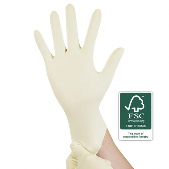 Dielcon Protect Latex Examination Gloves, Εξεταστικά Γάντια από Λάτεξ, Χωρίς Πούδρα, Large 100 Τεμάχια