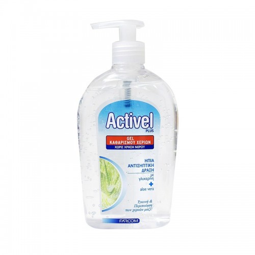 Activel Αλκοολούχο Αντισηπτικό Gel Χεριών Με Αντλία 500ml