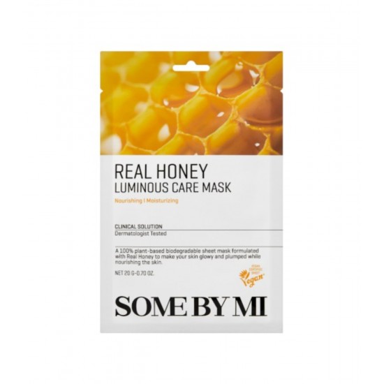 Some By Mi Real Honey Luminous Care Mask Μάσκα Προσώπου για Ενυδάτωση & Λάμψη, 1τεμ