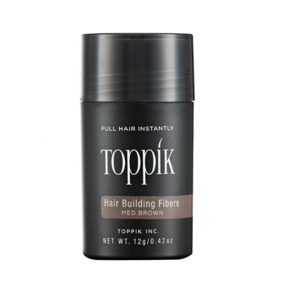 Toppik Hair Building Fibers Ίνες Medium Brown Κάλυψης Αραίωσης Μαλλιών με Κερατίνη 12g