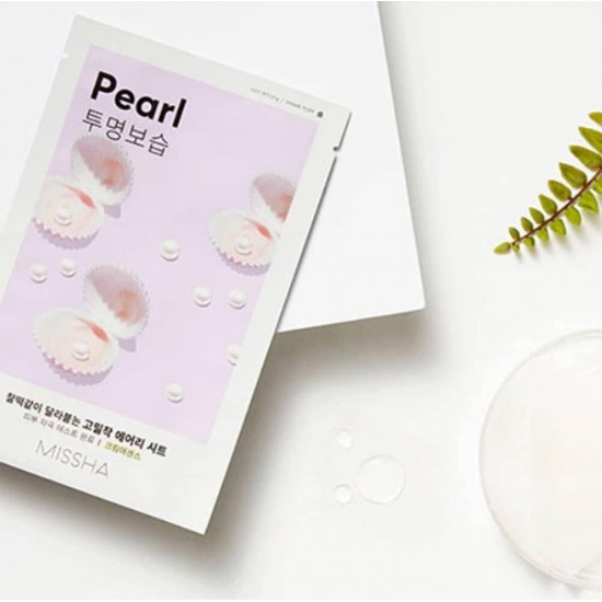 Missha Airy Fit Pearl Sheet Mask Μάσκα Προσώπου Με Εκχύλισμα Μαργαριταριών για Λάμψη 1τεμ