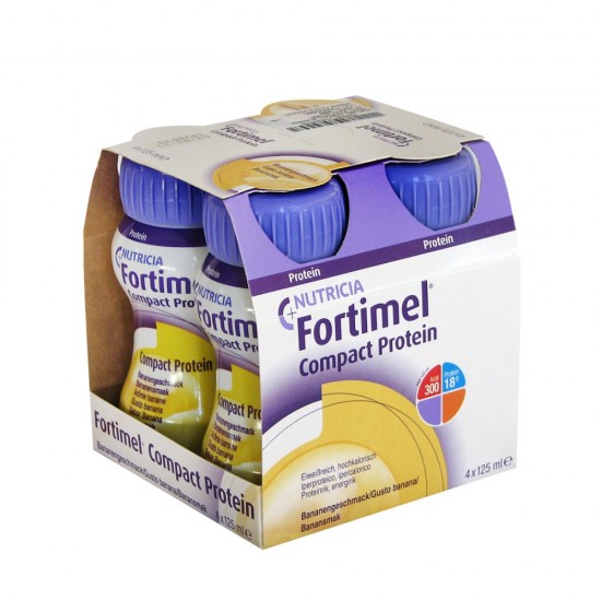 Nutricia Fortimel Compact Protein Γεύση Μπανάνα 4x125ml 