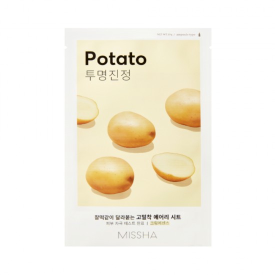Missha Airy Fit Potato Soothing & Brightening Sheet Mask Μάσκα με Εκχύλισμα Πατάτας για Λεύκανση,Ενυδάτωση,Καταπράυνση & Αντιοξειδωτική Προστασία 1τεμ Missha Airy Fit Potato Soothing & Brightening Sheet Mask Μάσκα με Εκχύλισμα Πατάτας για Λεύκανση,Ενυδάτωση,Καταπράυνση & Αντιοξειδωτική Προστασία 1τεμ