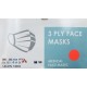 Medical Face Masks Type IIR, 3ply Μάσκες Χειρουργικές Προσώπου με Λάστιχο, Χρώμα Πορτοκαλί 50 Τεμάχια
