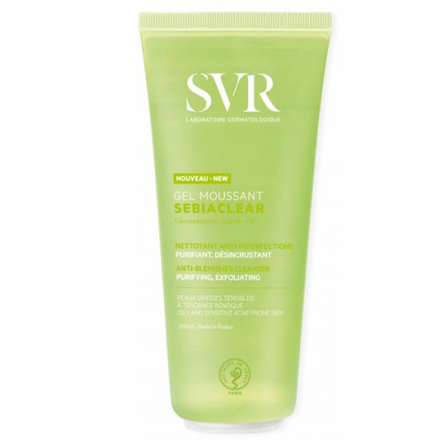 SVR Laboratoire Sebiaclear Gel Moussant Gel Καθαρισμού Προσώπου για το Λιπαρό Δέρμα με Τάση Ακμής 200ml SVR Laboratoire Sebiaclear Gel Moussant Gel Καθαρισμού Προσώπου για το Λιπαρό Δέρμα με Τάση Ακμής 200ml