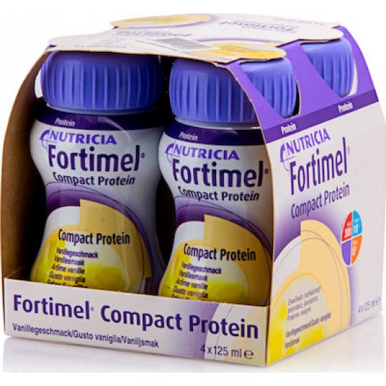 Nutricia Fortimel Compact Protein Γεύση Βανίλια 4x125ml 